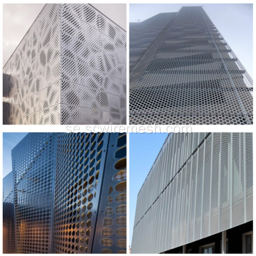 SS eller Aluminium Architectural Perforated Metal Mesh